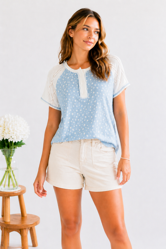 7th Ray Skyline Charm Top