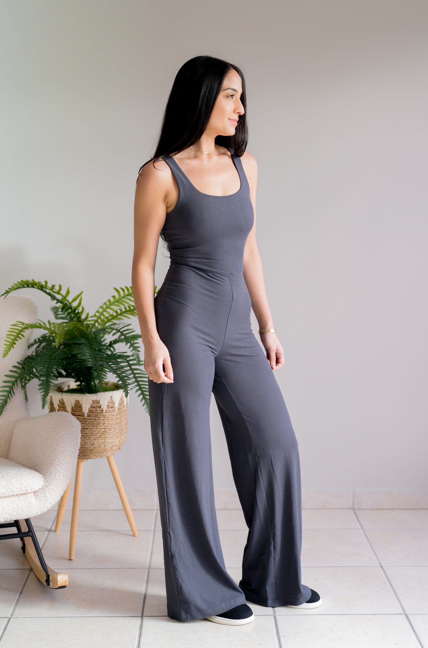 Rae Mode Soft Earth Charcoal Jumpsuit