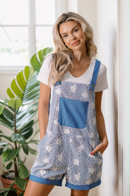 White Birch Sweet Blossom Overalls
