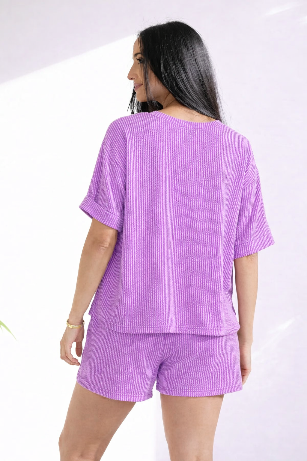 Zenana Violet Breeze Lounge Set