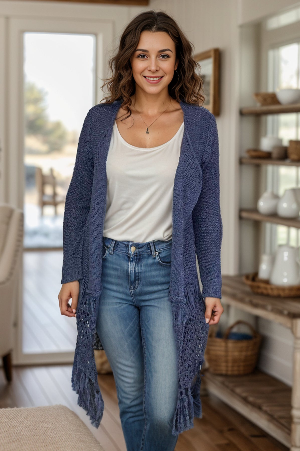 Jade By Jane Waiting For You - Fringed Cardigan