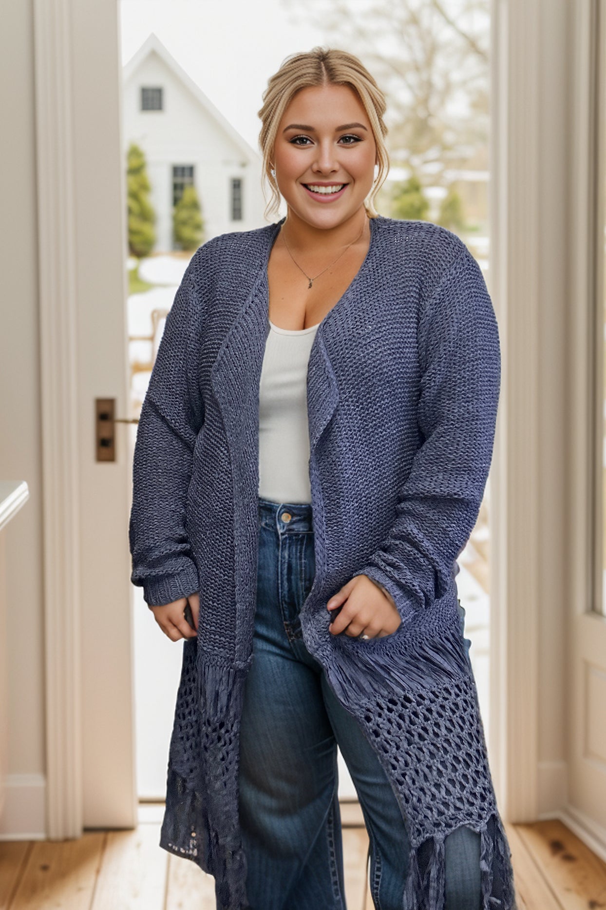 Jade By Jane Waiting For You - Fringed Cardigan