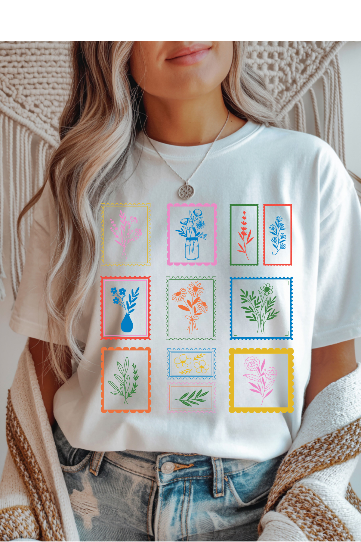 Floral Stamps Graphic Tee