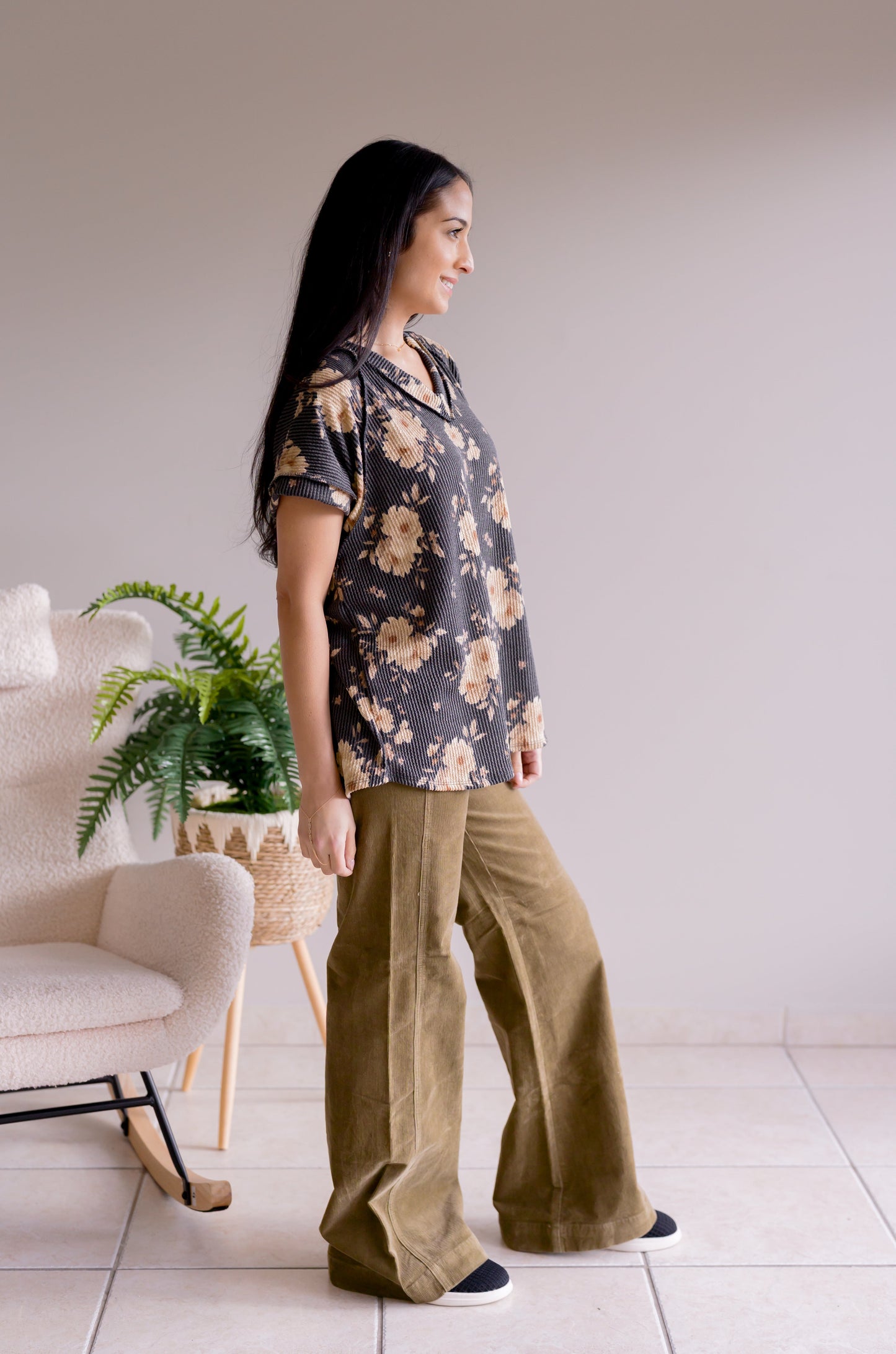 Heimish Wildflower Rib V-Neck