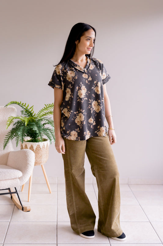 Heimish Wildflower Rib V-Neck