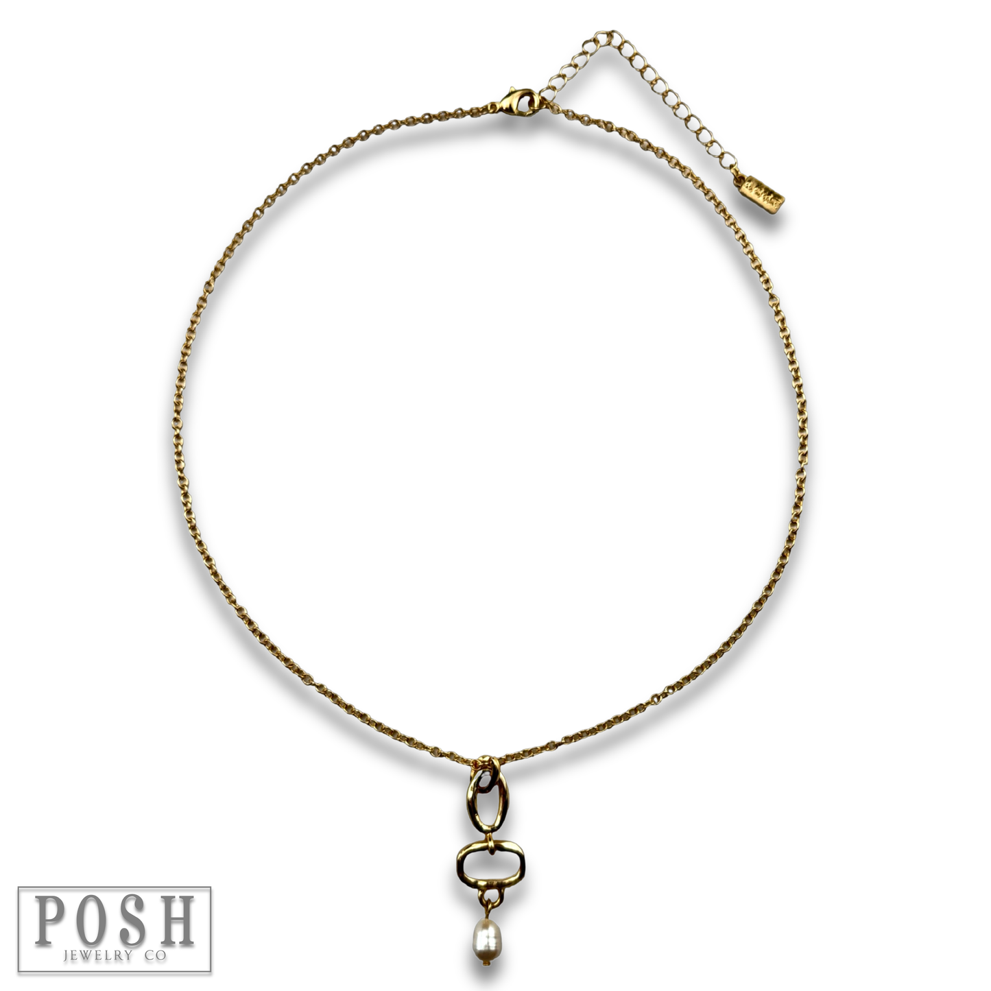 POSH Jewelry Co Chain necklace with pearl drop