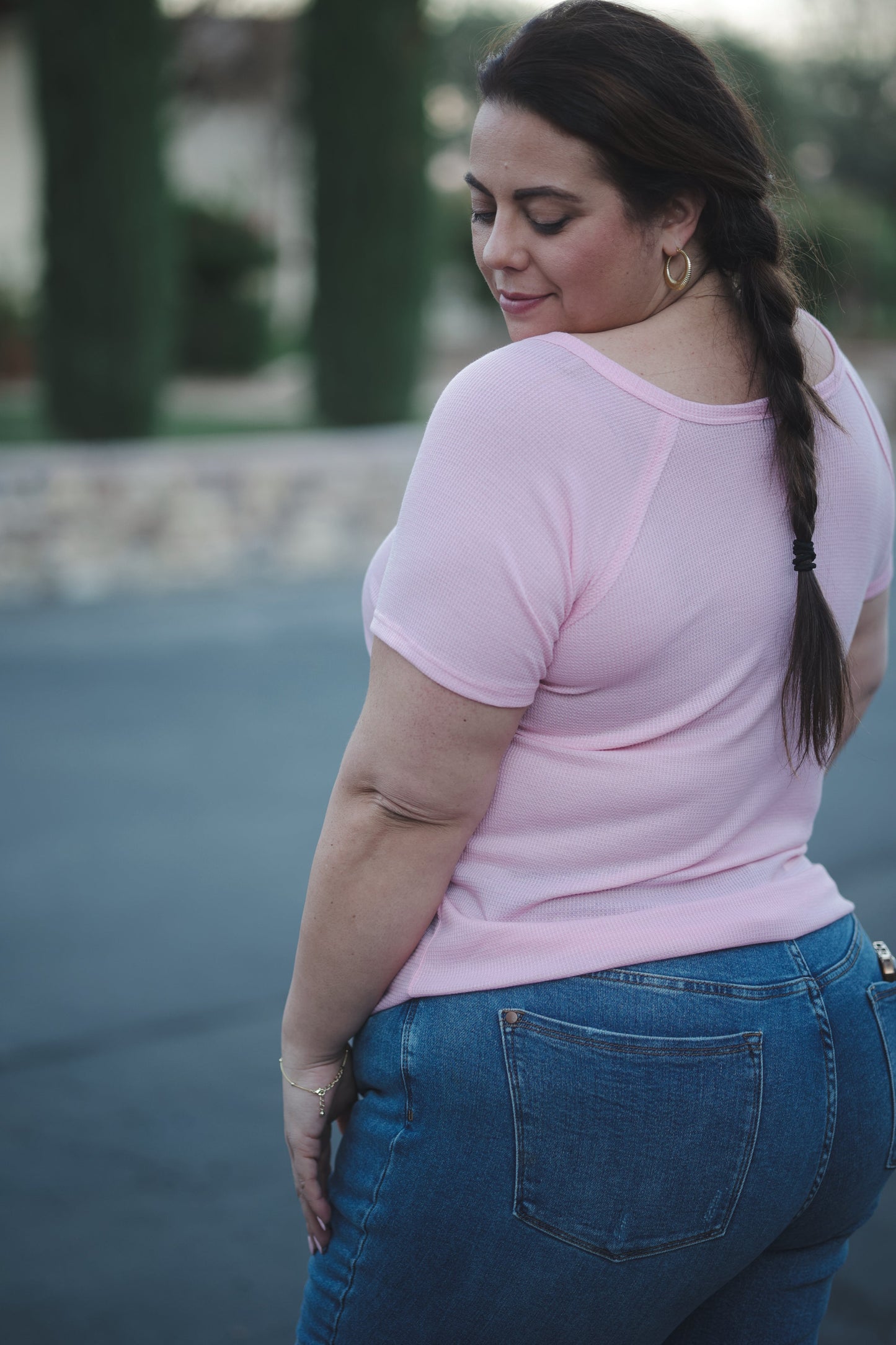 Heimish Stitched in Pink Short Sleeve Top