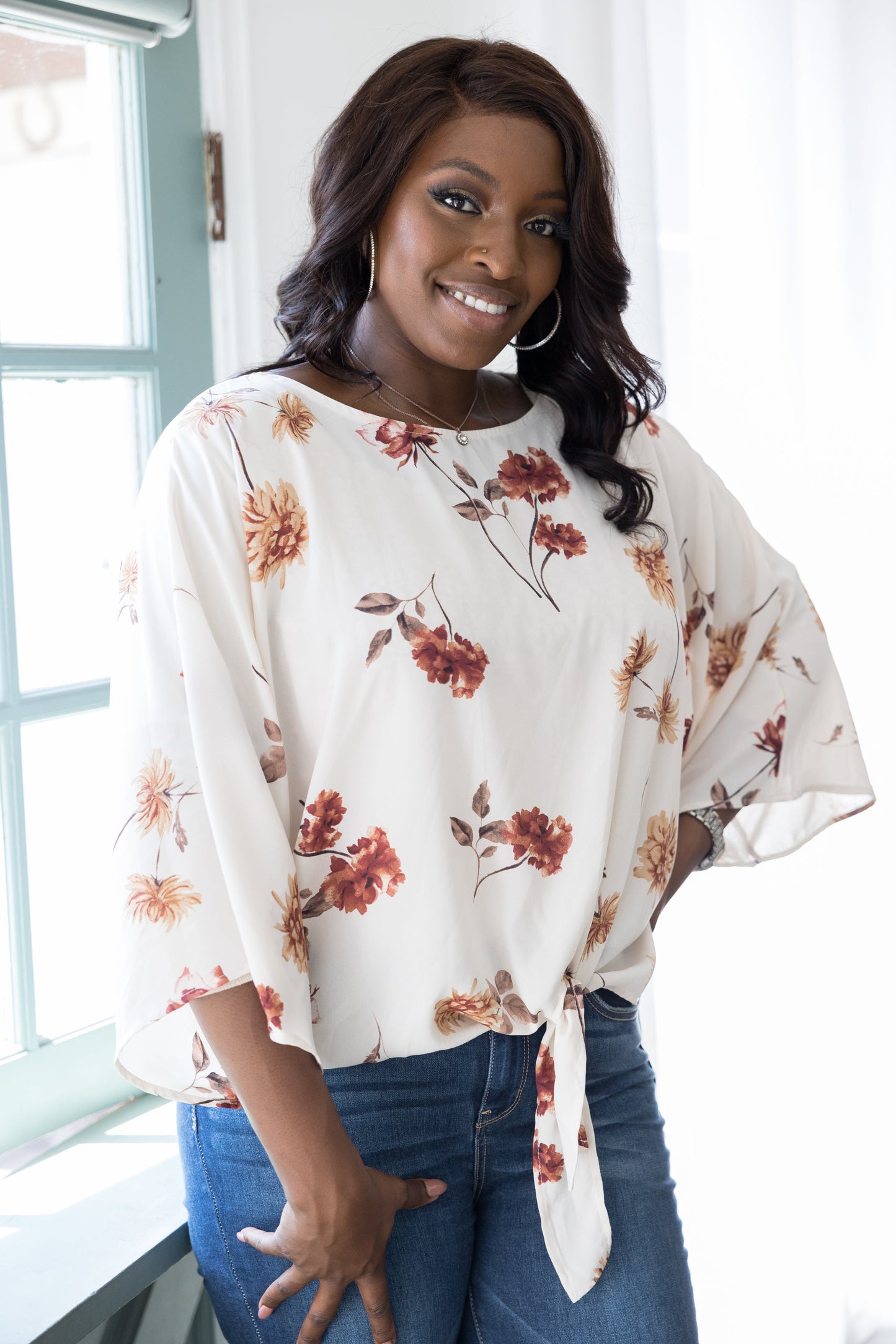 Ordinary Day Serenity Front Tie Top