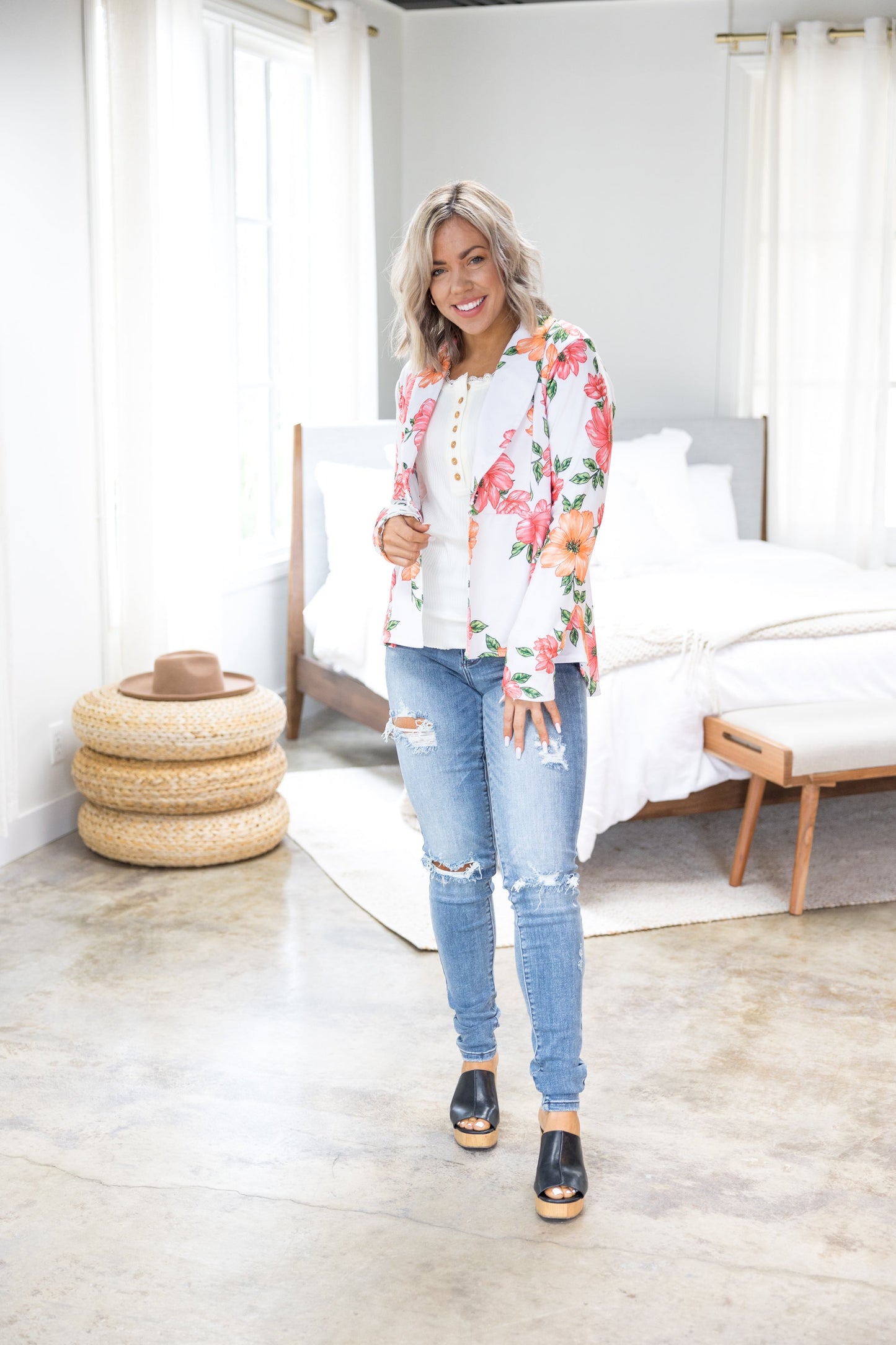 Heimish Cheerful Floral Blazer