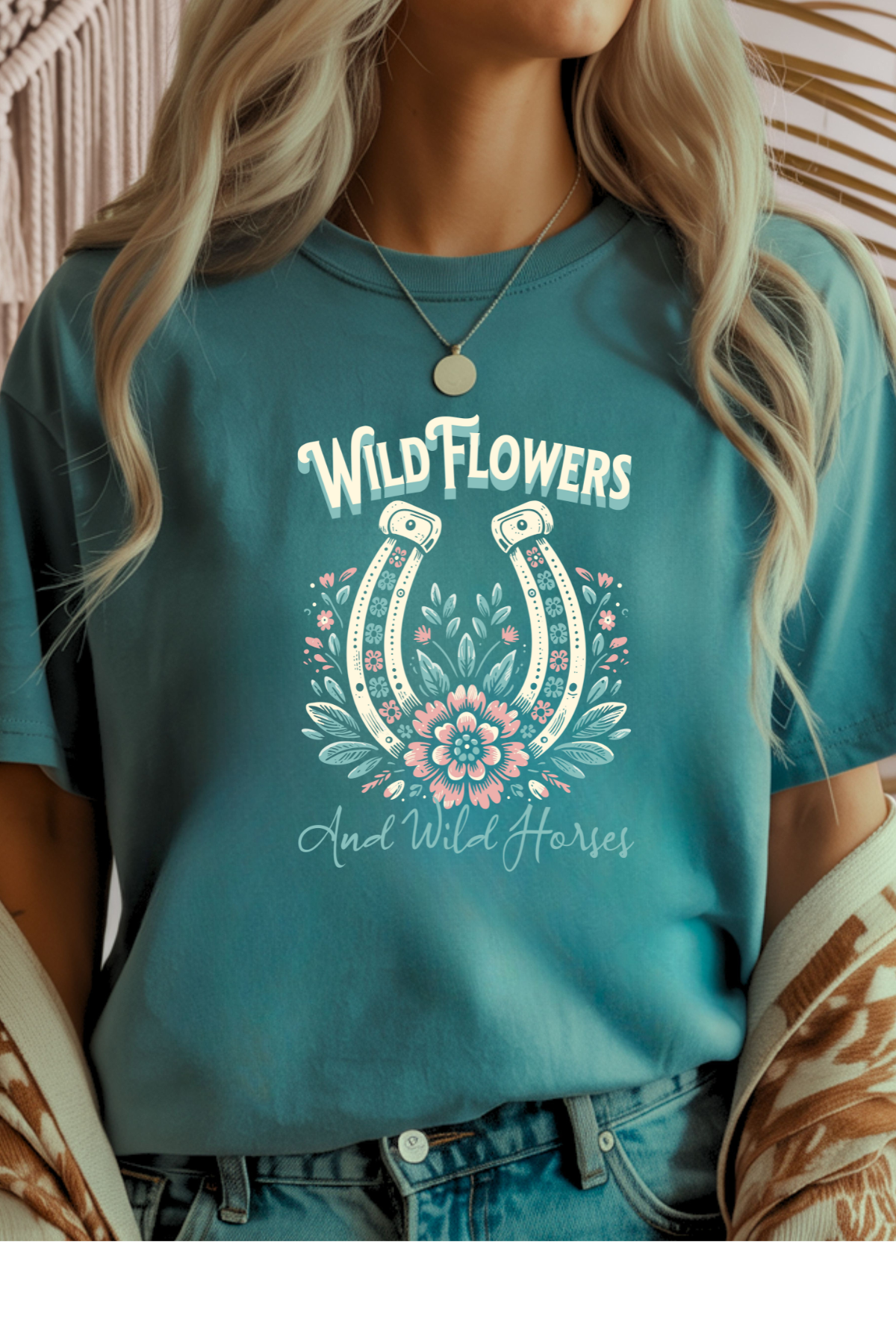 Wild Horses & Flowers Graphic Tee