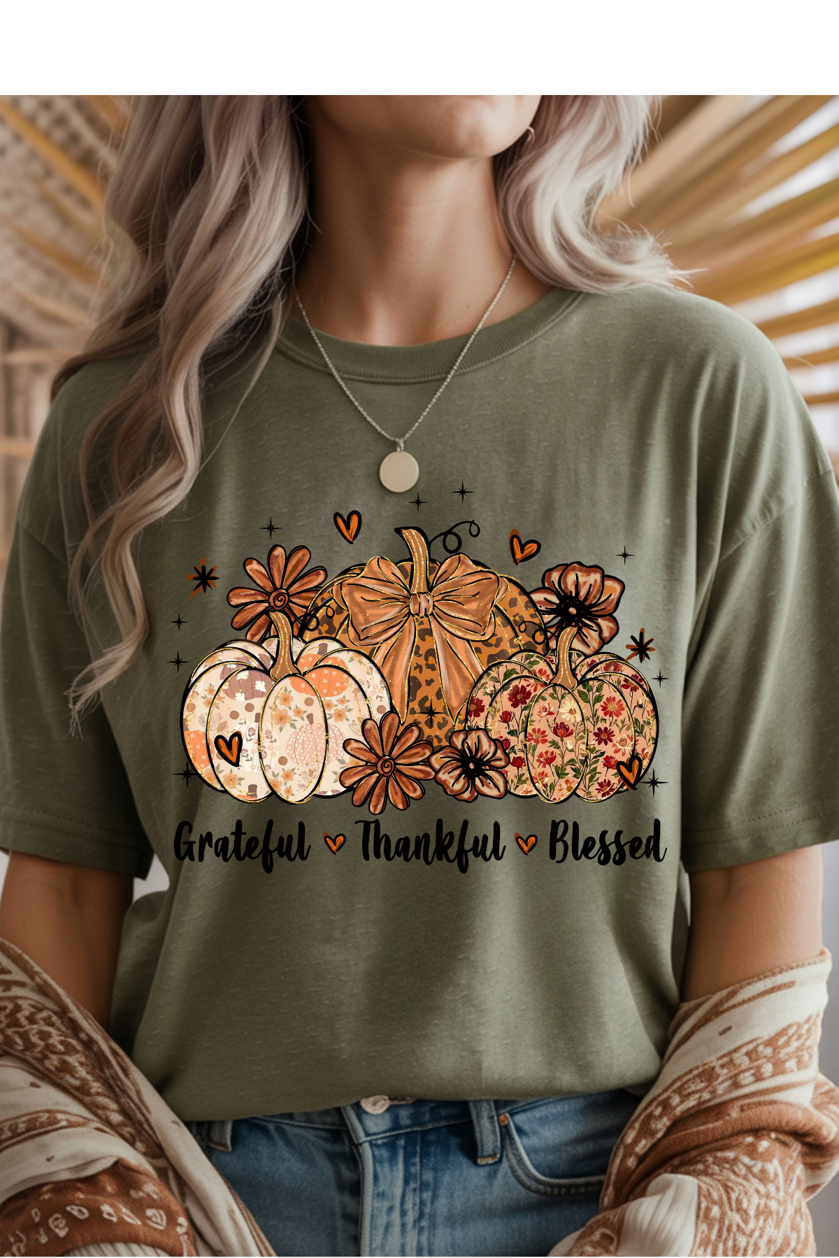 Grateful & Blessed Graphic Tee