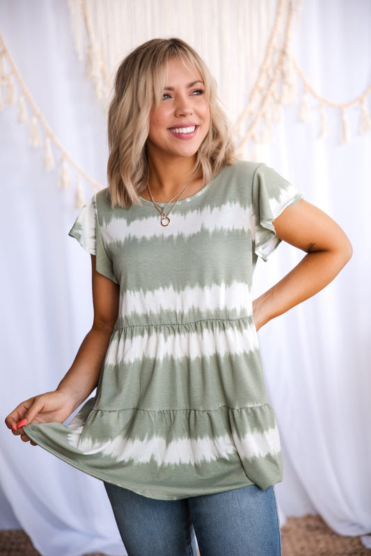 Heimish Electric Sage Tiered Top