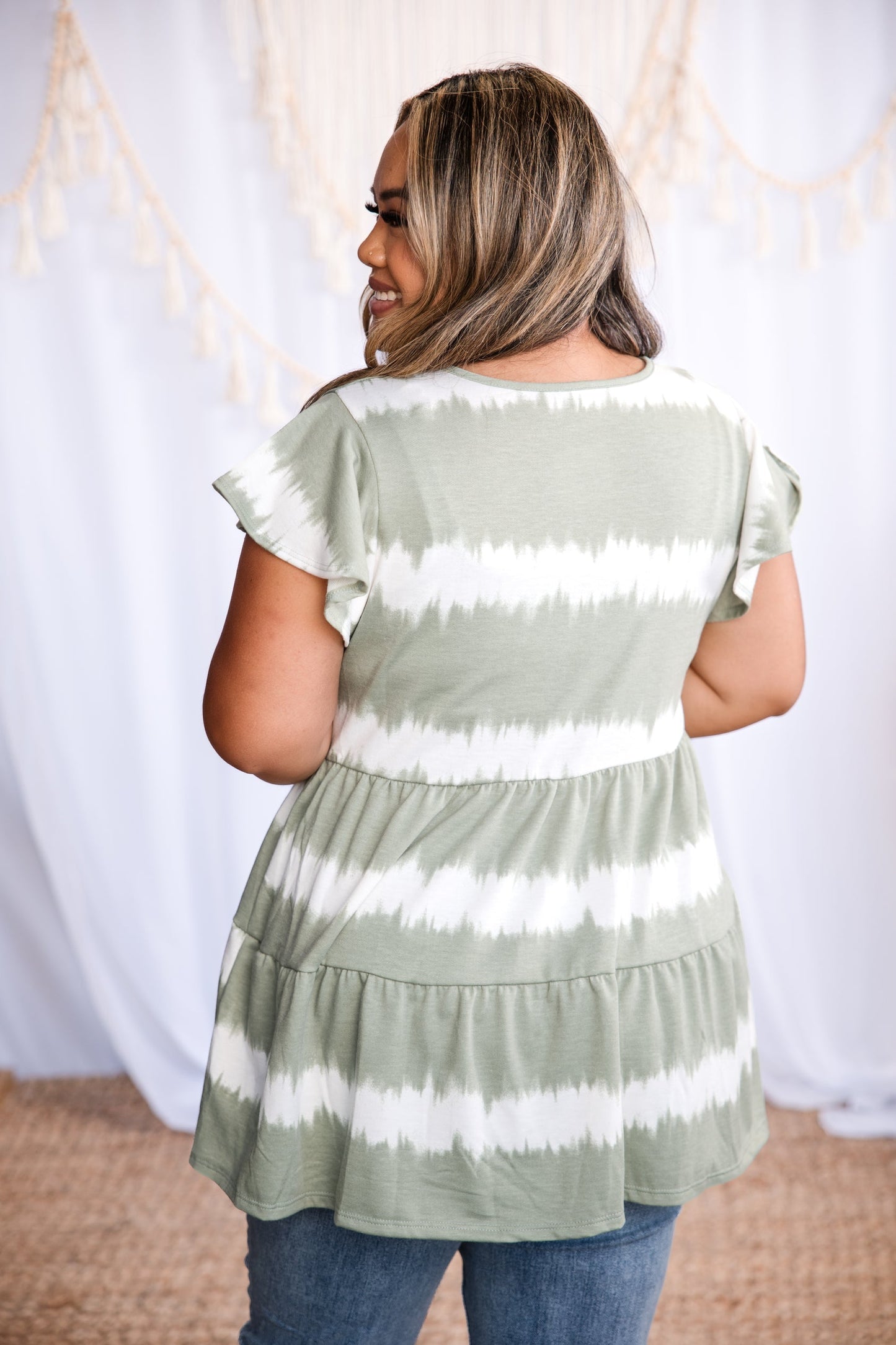 Heimish Electric Sage Tiered Top